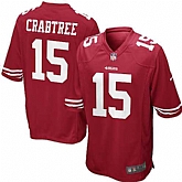 Nike Men & Women & Youth 49ers #15 Crabtree Red Team Color Game Jersey,baseball caps,new era cap wholesale,wholesale hats